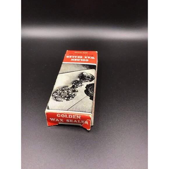 Antique WAX SEAL stamper golden sealer stamp in box with wax/directions 🤍 - Picture 6 of 8